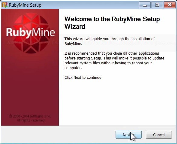 Установка RubyMine